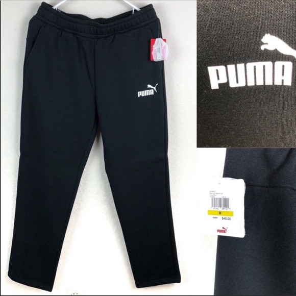 mens black puma sweatpants